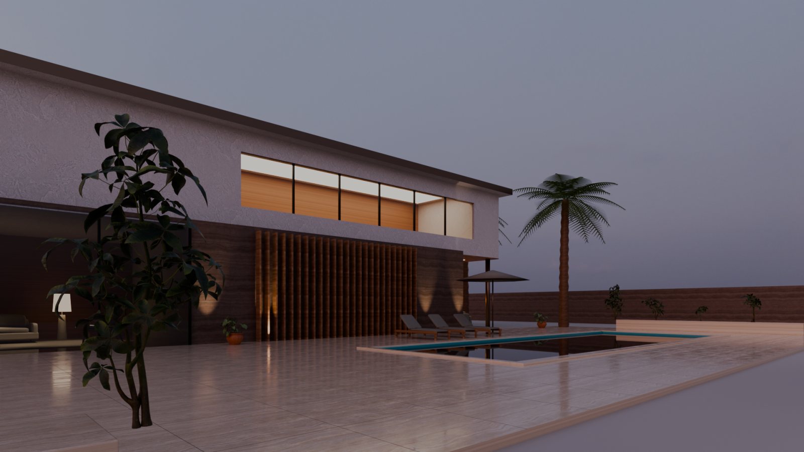 Desert Villa, Pool level